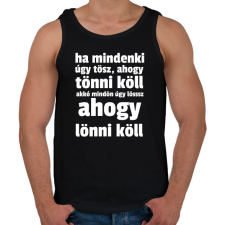 PRINTFASHION ahogy lönni köll... - Férfi atléta - Fekete atléta, trikó