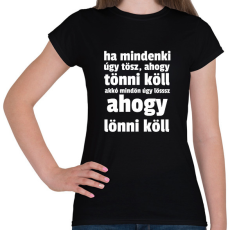 PRINTFASHION ahogy lönni köll... - Női póló - Fekete
