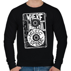 PRINTFASHION Ahol a szó kevés... - Férfi pulóver - Fekete