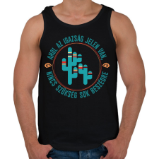 PRINTFASHION Ahol az igazság - Arapahó indián - Férfi atléta - Fekete atléta, trikó