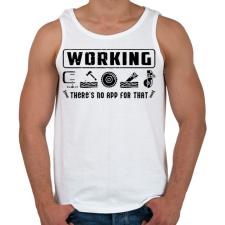 PRINTFASHION Ahol nem elég egy applikáció - Férfi atléta - Fehér atléta, trikó