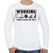 PRINTFASHION Ahol nem elég egy applikáció - Férfi hosszú ujjú póló - Fehér férfi póló