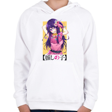 PRINTFASHION Ai Hoshino - Gyerek kapucnis pulóver - Fehér gyerek pulóver, kardigán