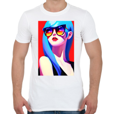 PRINTFASHION AI_Napszemüveges_Lány_2 - Férfi póló - Fehér férfi póló