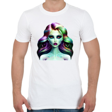 PRINTFASHION AI_Üveg_Android_Lány_1 - Férfi póló - Fehér férfi póló