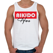 PRINTFASHION Aikido hero - Férfi atléta - Fehér atléta, trikó