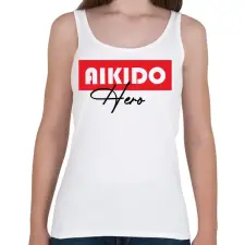 PRINTFASHION Aikido hero - Női atléta - Fehér női trikó