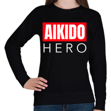 PRINTFASHION AIKIDO HERO - Női pulóver - Fekete női pulóver, kardigán