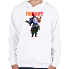 PRINTFASHION Airhead Fortnite - Gyerek kapucnis pulóver - Fehér gyerek pulóver, kardigán