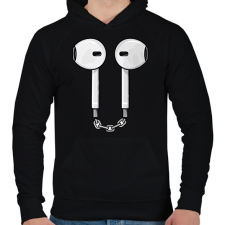 PRINTFASHION AirPods - Férfi kapucnis pulóver - Fekete férfi pulóver, kardigán