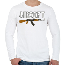 PRINTFASHION Airsoft AK-47 - Férfi hosszú ujjú póló - Fehér férfi póló