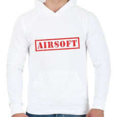PRINTFASHION Airsoft - Férfi kapucnis pulóver - Fehér
