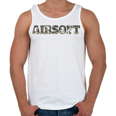 PRINTFASHION Airsotf - terepmintás - Férfi atléta - Fehér