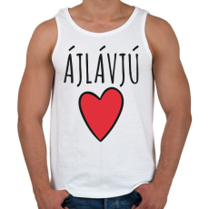 PRINTFASHION Ájlávjú - Férfi atléta - Fehér