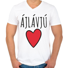 PRINTFASHION Ájlávjú - Férfi V-nyakú póló - Fehér férfi póló