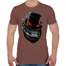 PRINTFASHION Akár egy főnök - Férfi póló - Mogyoróbarna