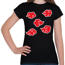 PRINTFASHION Akatsuki felhők - Női póló - Fekete