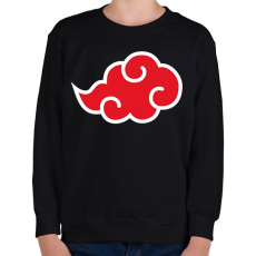 PRINTFASHION Akatsuki vörös felhő - Gyerek pulóver - Fekete