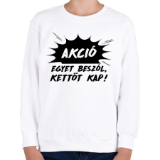 PRINTFASHION Akció - Egyet beszól - Gyerek pulóver - Fehér gyerek pulóver, kardigán