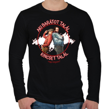 PRINTFASHION Aki barátot talál - Férfi hosszú ujjú póló - Fekete férfi póló