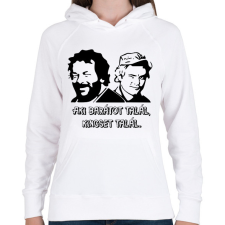PRINTFASHION Aki barátot talál, kincset talál. - Női kapucnis pulóver - Fehér női pulóver, kardigán