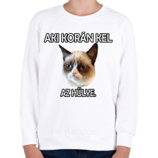 PRINTFASHION Aki korán kel, az nem norma. - Gyerek pulóver - Fehér