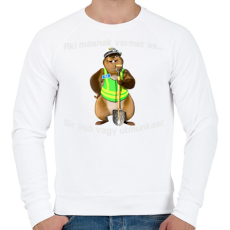 PRINTFASHION aki másnak vermet ás... - Férfi pulóver - Fehér