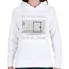 PRINTFASHION aki nem vagány... - Női kapucnis pulóver - Fehér női pulóver, kardigán