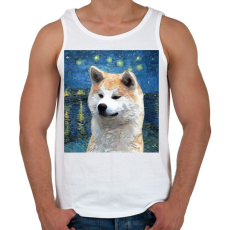 PRINTFASHION Akita festmény - Férfi atléta - Fehér