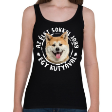 PRINTFASHION Akita Inu - Női atléta - Fekete