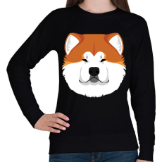 PRINTFASHION Akita Inu - Női pulóver - Fekete