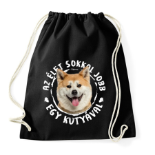 PRINTFASHION Akita Inu - Sportzsák, Tornazsák - Fekete tornazsák
