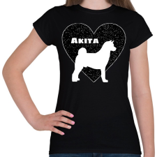 PRINTFASHION Akita - Női póló - Fekete női póló