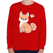 PRINTFASHION Akita puppy - Gyerek pulóver - Piros gyerek pulóver, kardigán