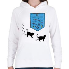 PRINTFASHION Akvárium zseb - Női kapucnis pulóver - Fehér női pulóver, kardigán
