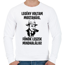 PRINTFASHION Al Capone legénybúcsú - Férfi pulóver - Fehér férfi pulóver, kardigán
