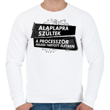 PRINTFASHION Alaplapra szültek - Férfi pulóver - Fehér férfi pulóver, kardigán