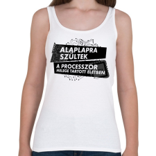 PRINTFASHION Alaplapra szültek - Női atléta - Fehér női trikó