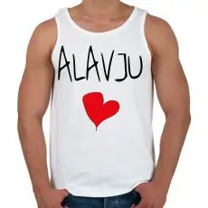 PRINTFASHION ALAVJU - I love you meme - Férfi atléta - Fehér