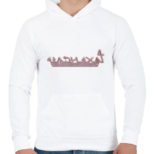 PRINTFASHION Alba Régia - Férfi kapucnis pulóver - Fehér férfi pulóver, kardigán