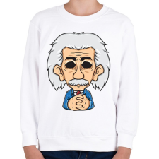 PRINTFASHION Albert Einstein - Gyerek pulóver - Fehér gyerek pulóver, kardigán