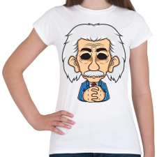 PRINTFASHION Albert Einstein - Női póló - Fehér női póló