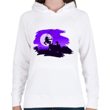 PRINTFASHION Alcoholic Santa - Paining mask - Női kapucnis pulóver - Fehér női pulóver, kardigán