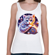 PRINTFASHION Alebrije cica - Női atléta - Fehér