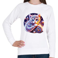 PRINTFASHION Alebrije cica - Női pulóver - Fehér női pulóver, kardigán