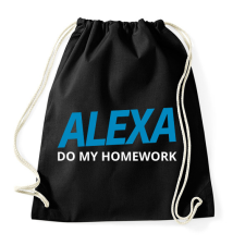 PRINTFASHION Alexa Do My Home work - Sportzsák, Tornazsák - Fekete tornazsák
