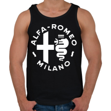 PRINTFASHION Alf'a Romeo Milano - Férfi atléta - Fekete atléta, trikó
