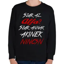 PRINTFASHION Alfa 002 - Gyerek pulóver - Fekete gyerek pulóver, kardigán