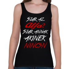 PRINTFASHION Alfa 002 - Női atléta - Fekete női trikó