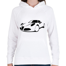 PRINTFASHION Alfa Rome 8C 01 - Női kapucnis pulóver - Fehér